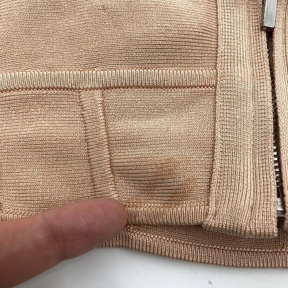 Herve Leger Cropped Bandage Top S Square Neck Sleeveless Stretch Back Zip - Picture 4 of 5